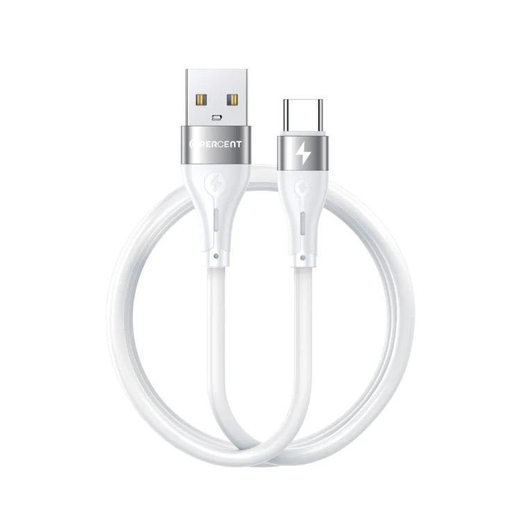 90PERCENT VOLTALINE 90SERIES USB A TO TYPE C SILICON CABLE 1M