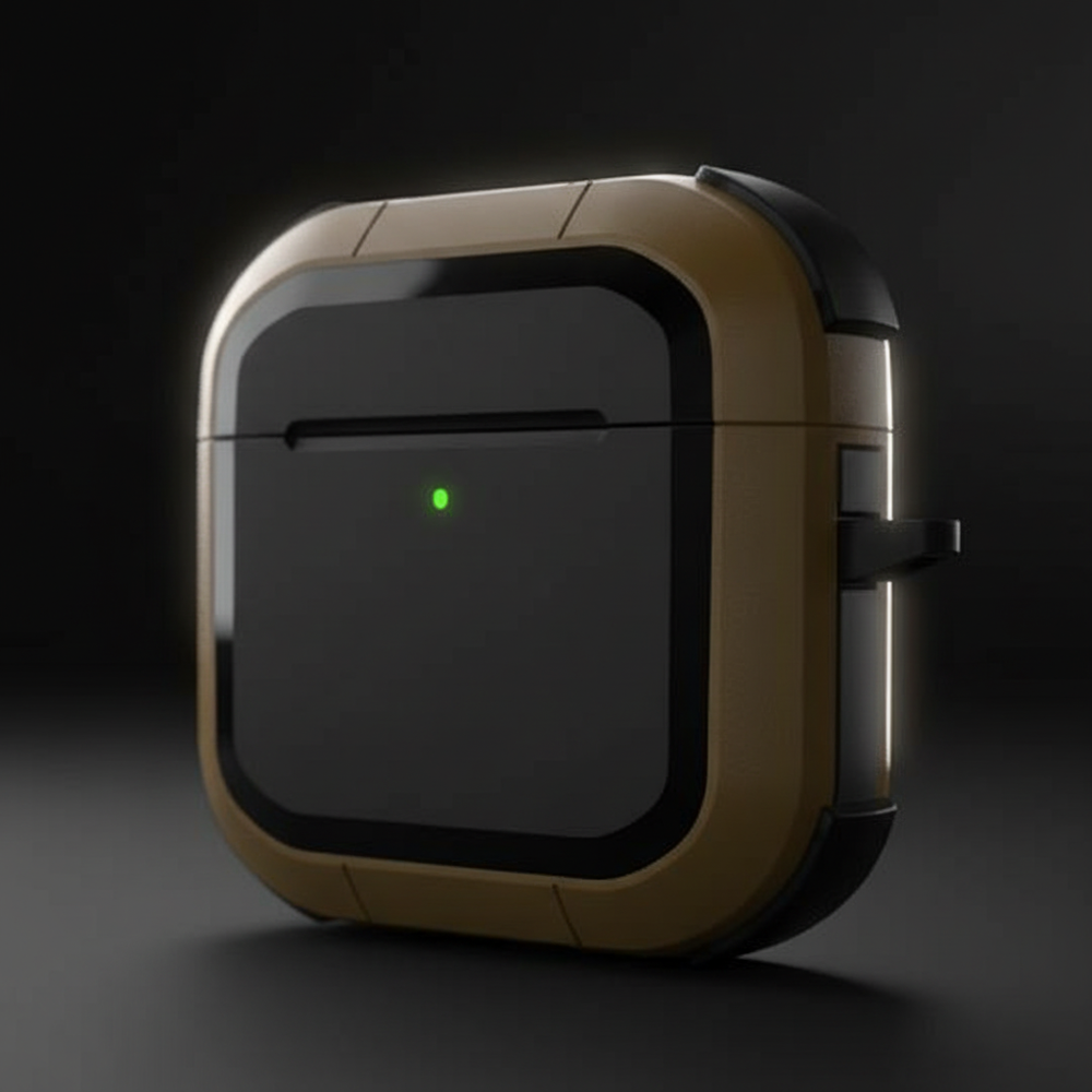 LZEL Airpods 4 Aurum Guard Max Hard PC+TPU Case - Brown