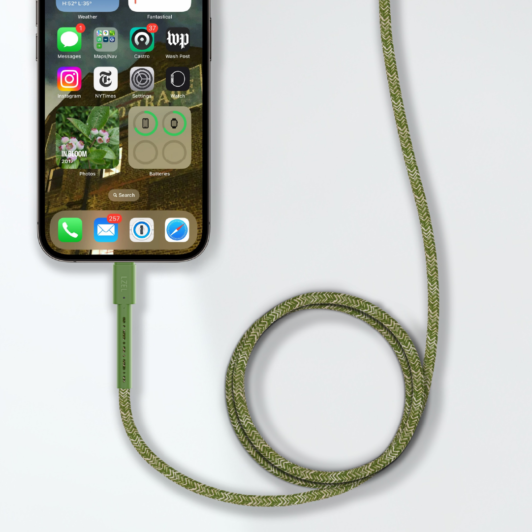 LZEL Celeris Charge CXL Braided USB-C to Lightning Cable, 480Mbps, 60W Max, 1 Meter