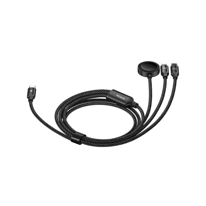 MCDODO-CABLE 3IN ONE TYPE C+ LIGHTNING+ WATCH CHARGER 100W-1.2M