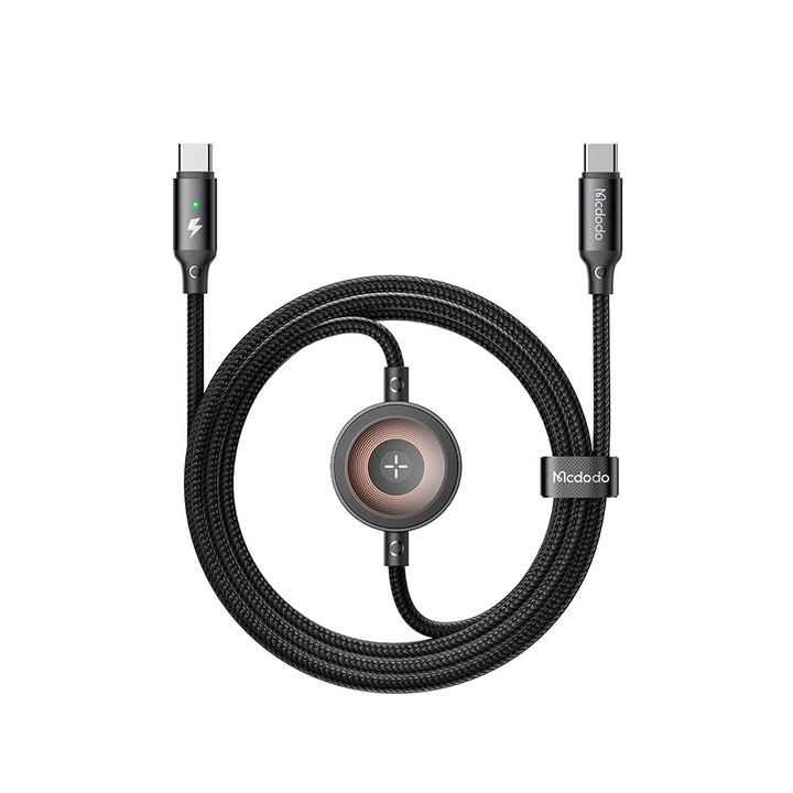 MCDODO- 60W 2IN ONE  USB C TO TYPE C CABLE WITH WATCH CHARGER