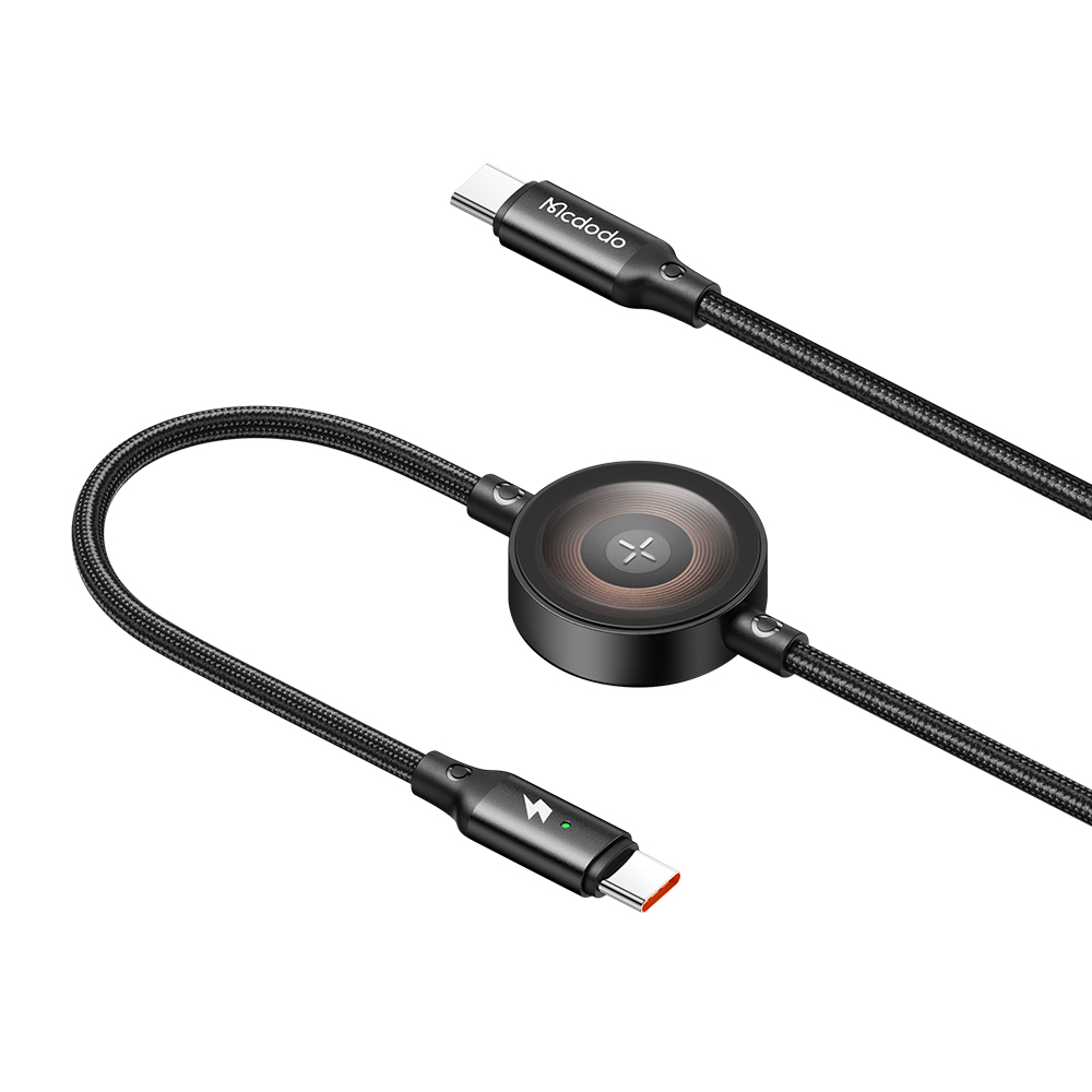 MCDODO- 60W 2IN ONE  USB C TO TYPE C CABLE WITH WATCH CHARGER