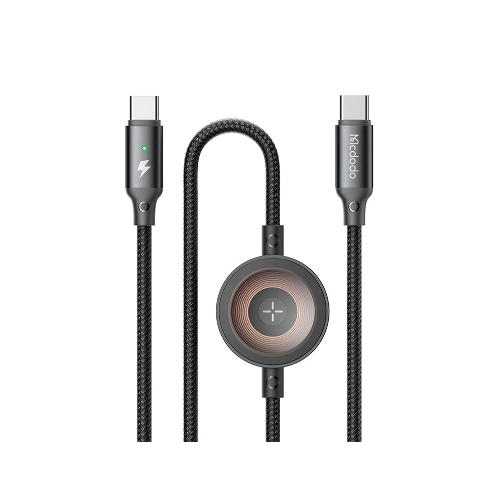 MCDODO- 60W 2IN ONE  USB C TO TYPE C CABLE WITH WATCH CHARGER