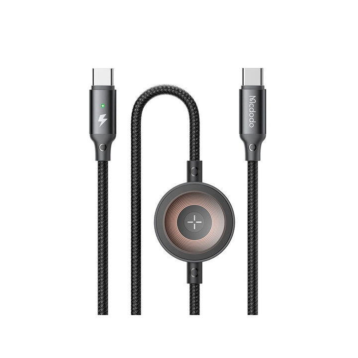 MCDODO- 60W 2IN ONE  USB C TO TYPE C CABLE WITH WATCH CHARGER