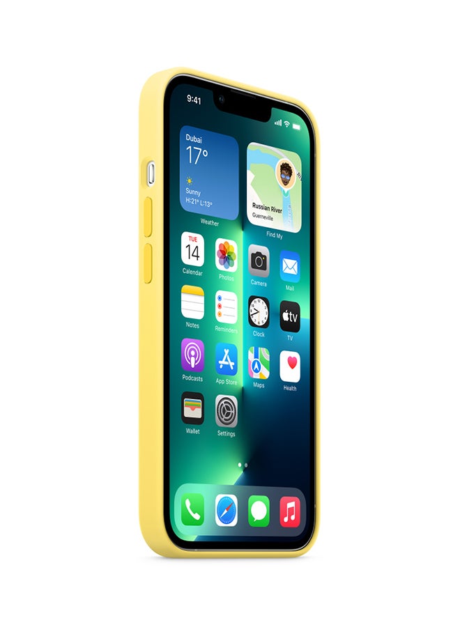 APPLE-iPhone 13 Pro MagSafe Silicone Back Cover – LO – Lemon Zest