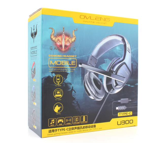 Gaming headphones with microphone U300 gaming headset - Black Type-C