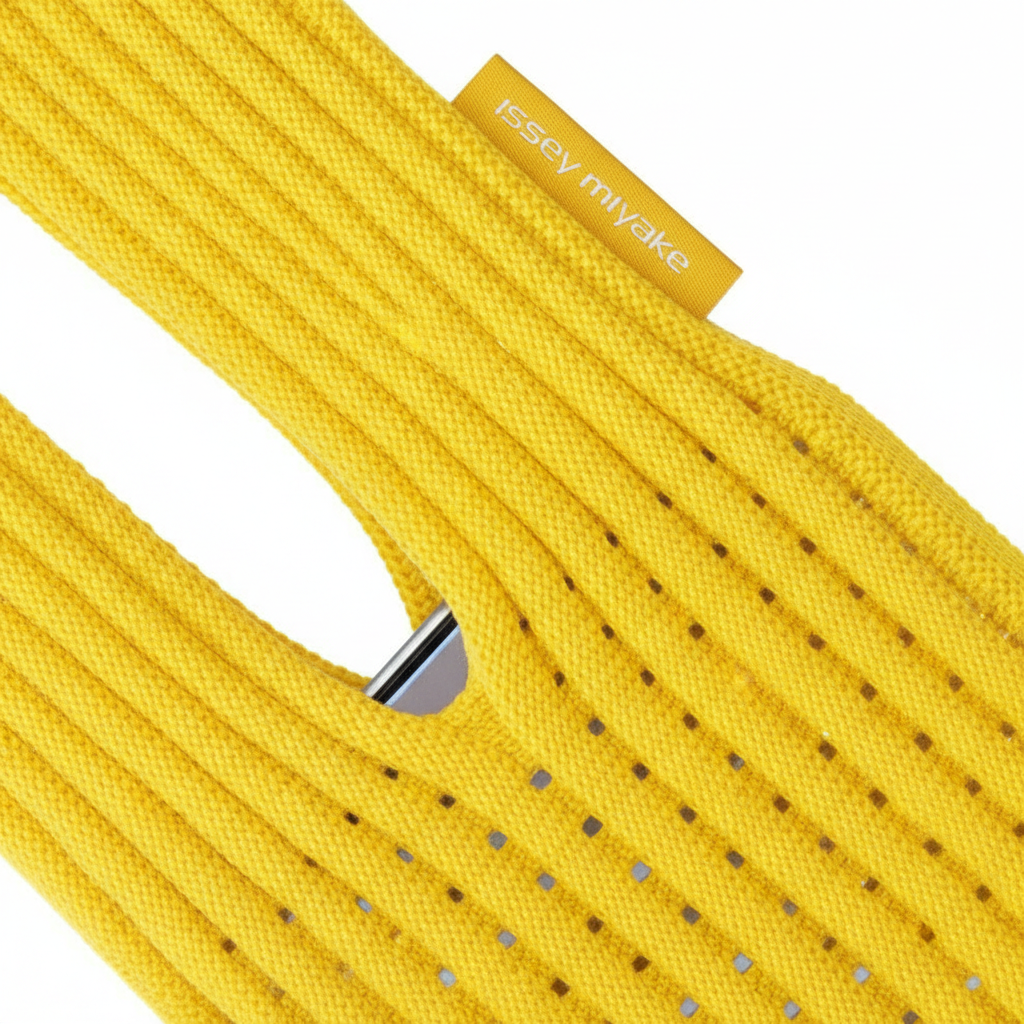 Phone Pocket with Strap – Stretch Knit Wearable iPhone Holder 80 cm | Lemon