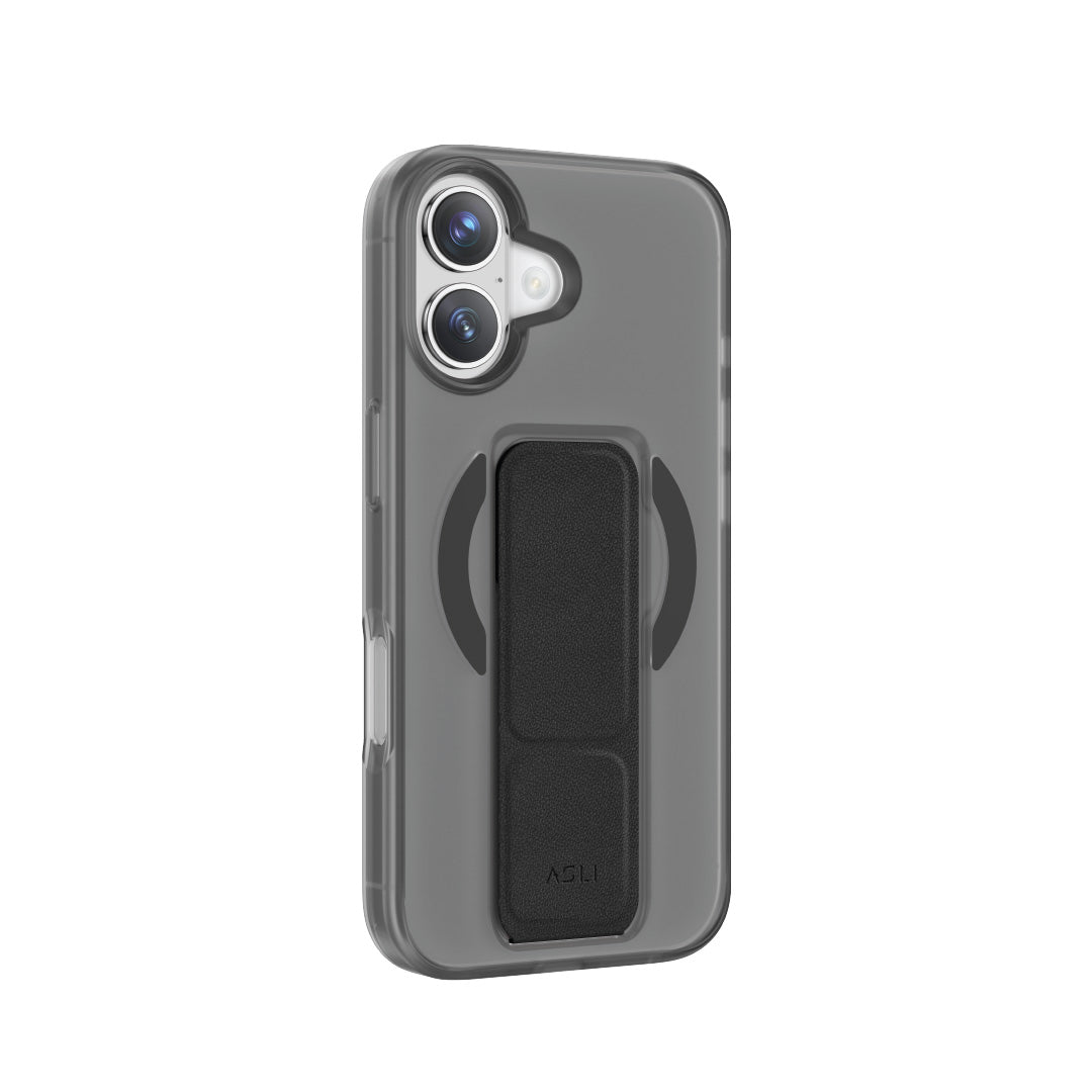 Asli Global MagTrox Gravitas MagSafe Leather Grip Case for iPhone 17 - Black