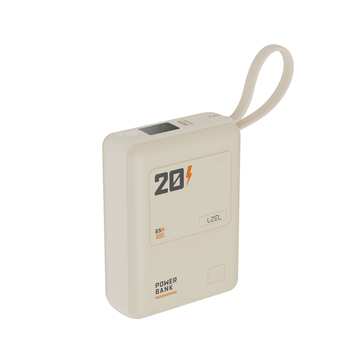 LZEL Zenoflex Surge20 Portable 20000Mah  65W Max Pd Power Bank Dual Usb-C