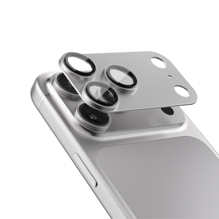Asli  Global Armorlens Series Metal Tempered Glass Camera Lens Protector For IPhone 17 Pro | Silver