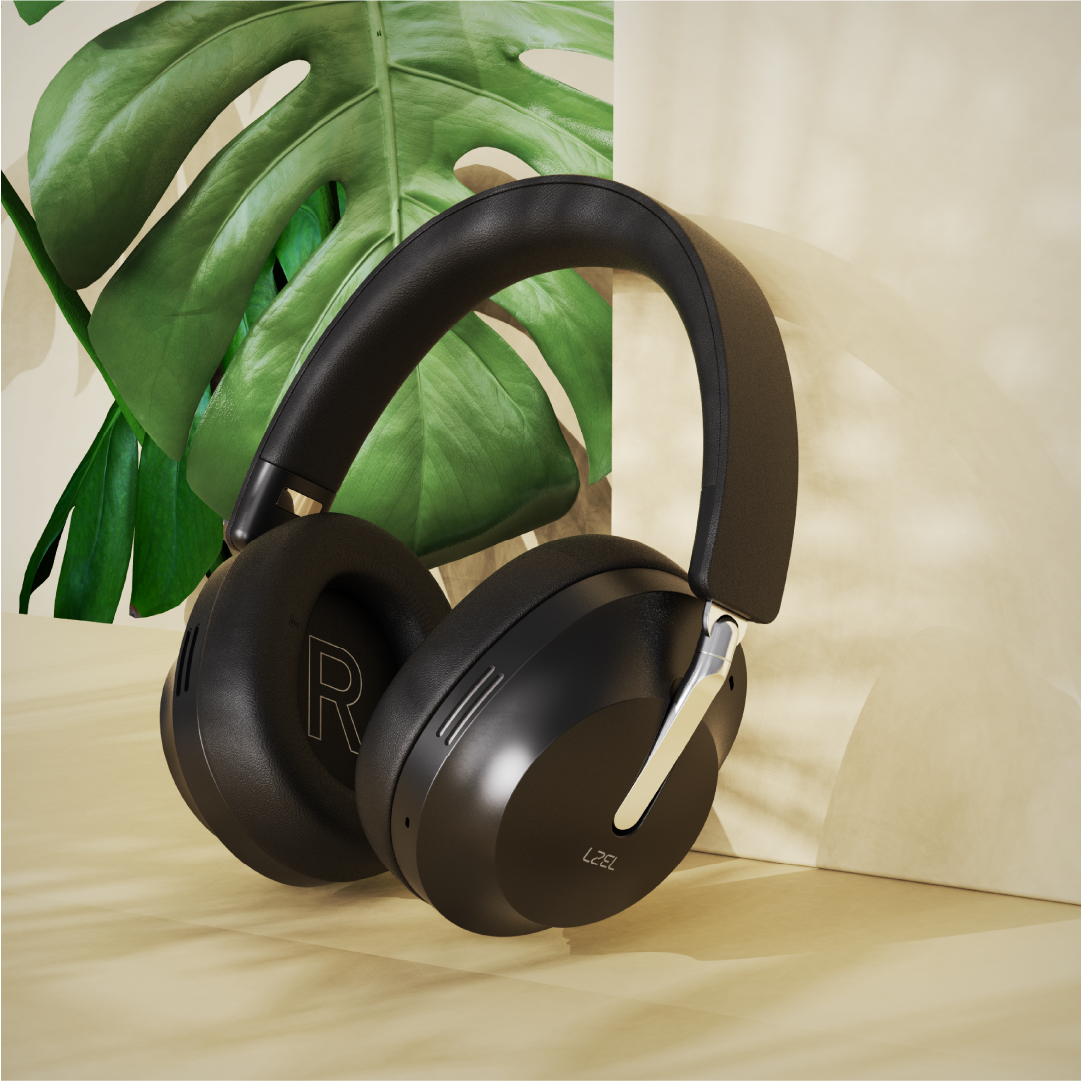 LZEL Sonicflow Series High-Fidelity Wireless Stereo Headphones - Black