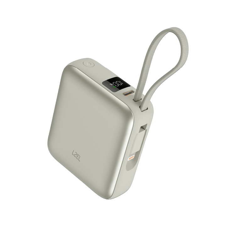 LZEL Neurode Sync Mini 10000Mah  Pd3.0 & Qc 3.0|25.5W|Built-In Type-C & Lighting Power Bank
