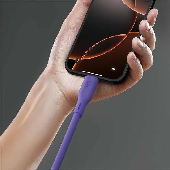 LZEL Celeris Silox CXL Soft Silicone USB-C to USB-C Cable, 480Mbps, 240W Max, 1m