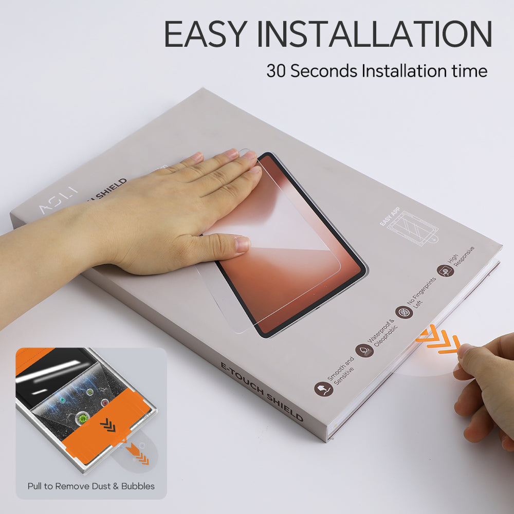 Asli Global E-Touch Shield Premium Glass With Applicator for iPad 9 (10.2") - Clear