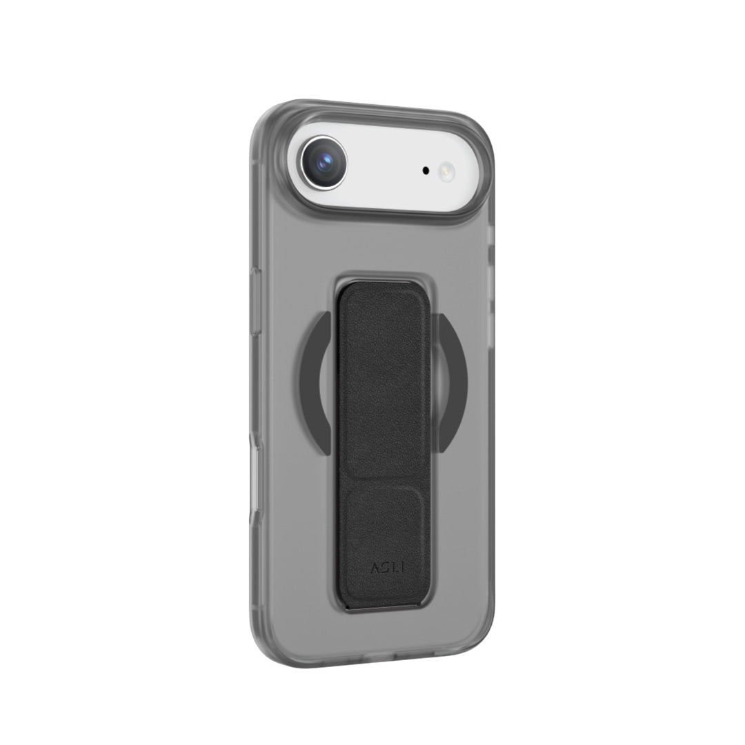 Asli Global MagTrox Gravitas MagSafe Leather Grip Case for iPhone Air - Black