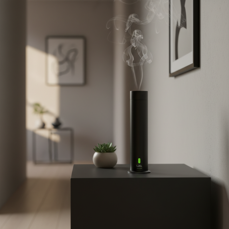 LZEL Aroma Diffuser Aromavista Luxe Luxury Scent Diffuser 120ml, Remote Controlled -Silver
