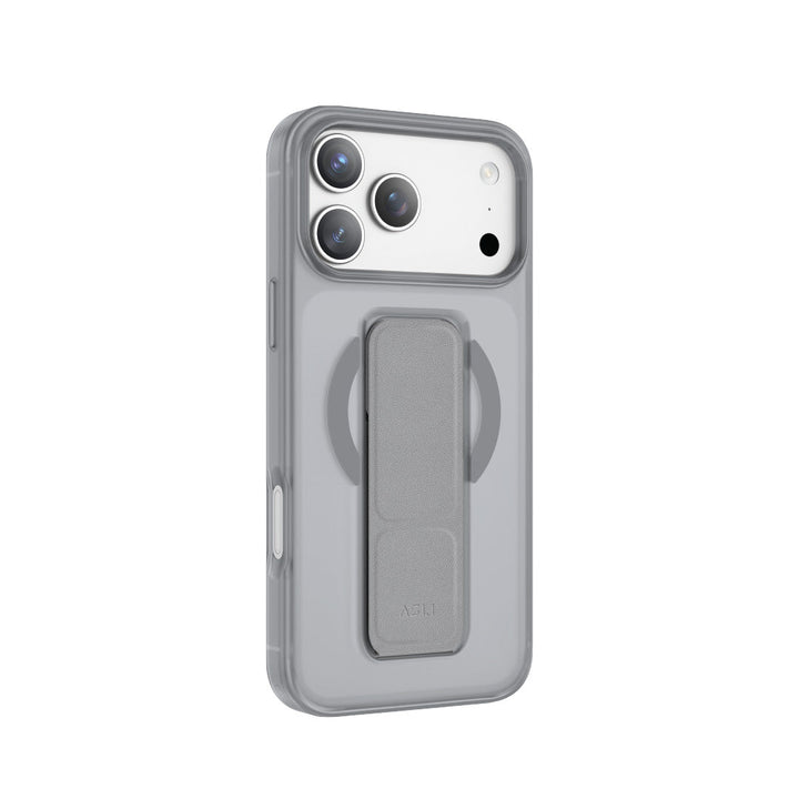 Asli Global MagTrox Gravitas MagSafe Leather Grip Case for iPhone 17 Pro Max - Natural Titanium