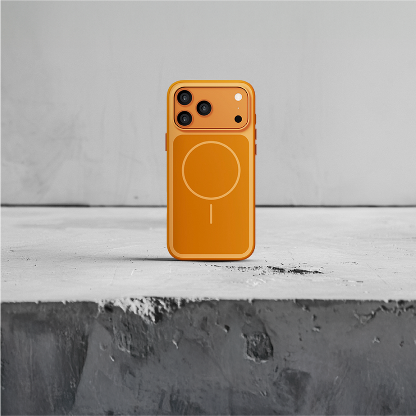 LZEL Regular Magsafe Ring Pattern Case For IPhone 17 Pro - Orange