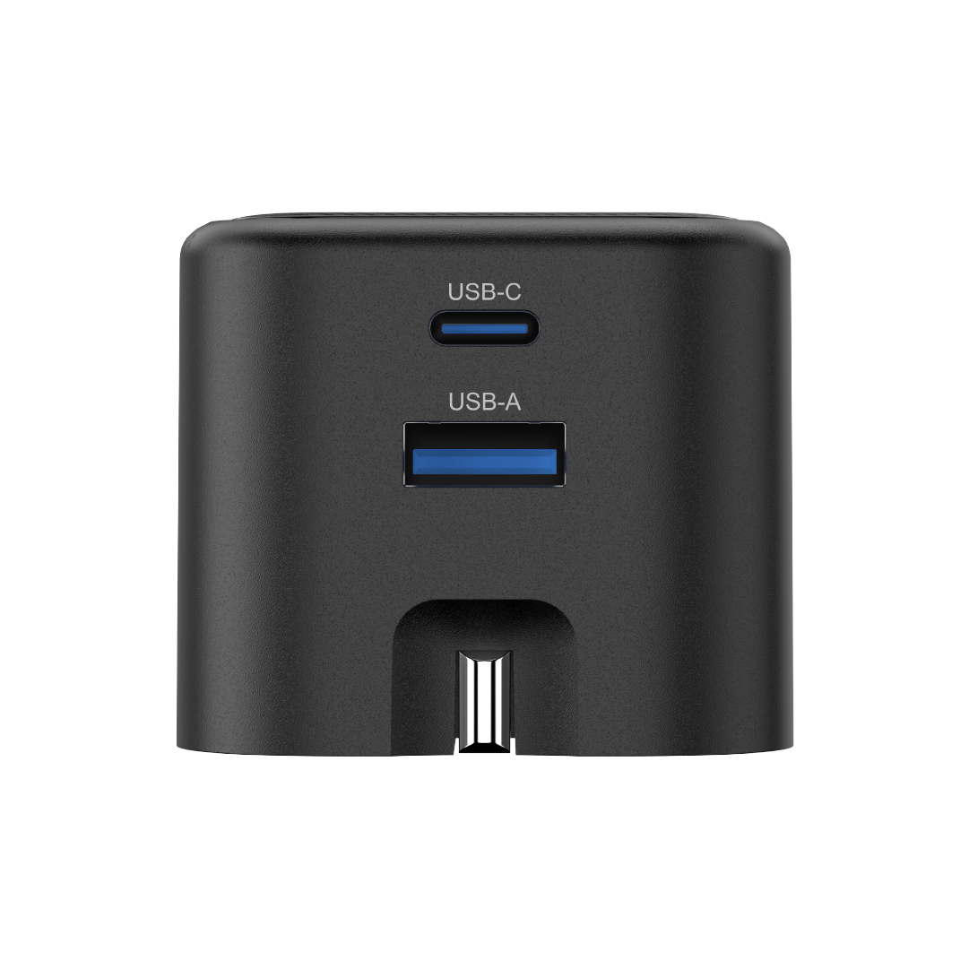 Asli  Global Powercore 45 Gan Dual Port Usb-A & Usb-C Fast Charger - Black