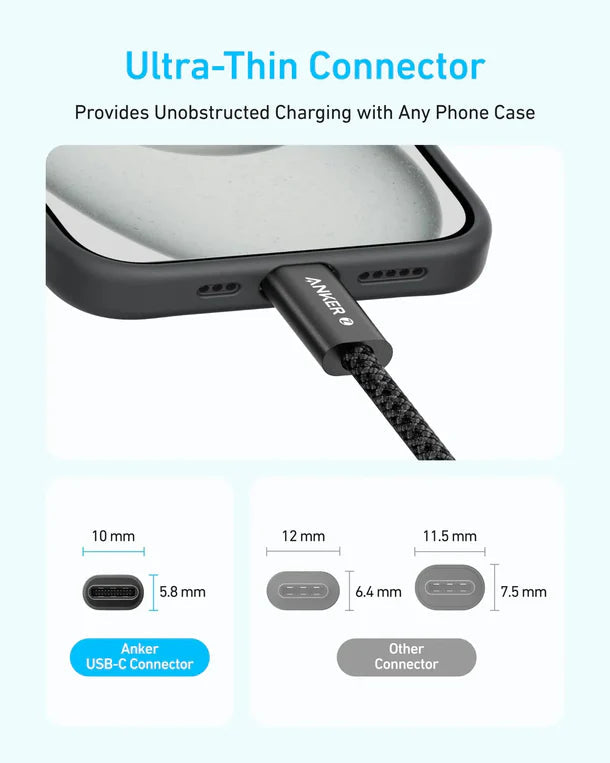 Anker Cable USB-C to USB-C 240W (1.8m/6ft) - Black