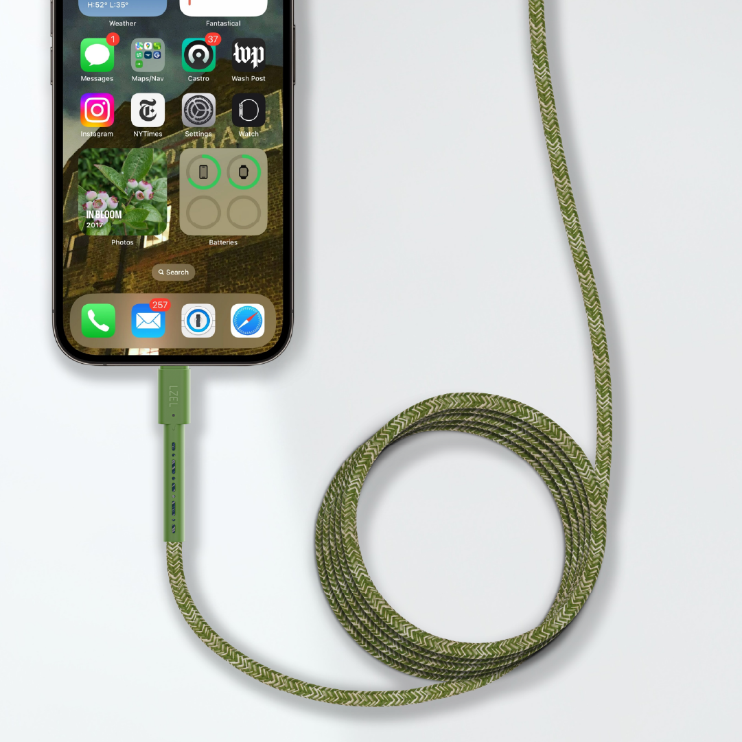 LZEL Celeris Charge CXL Braided USB-C to Lightning Cable, 480Mbps, 60W Max, 2m
