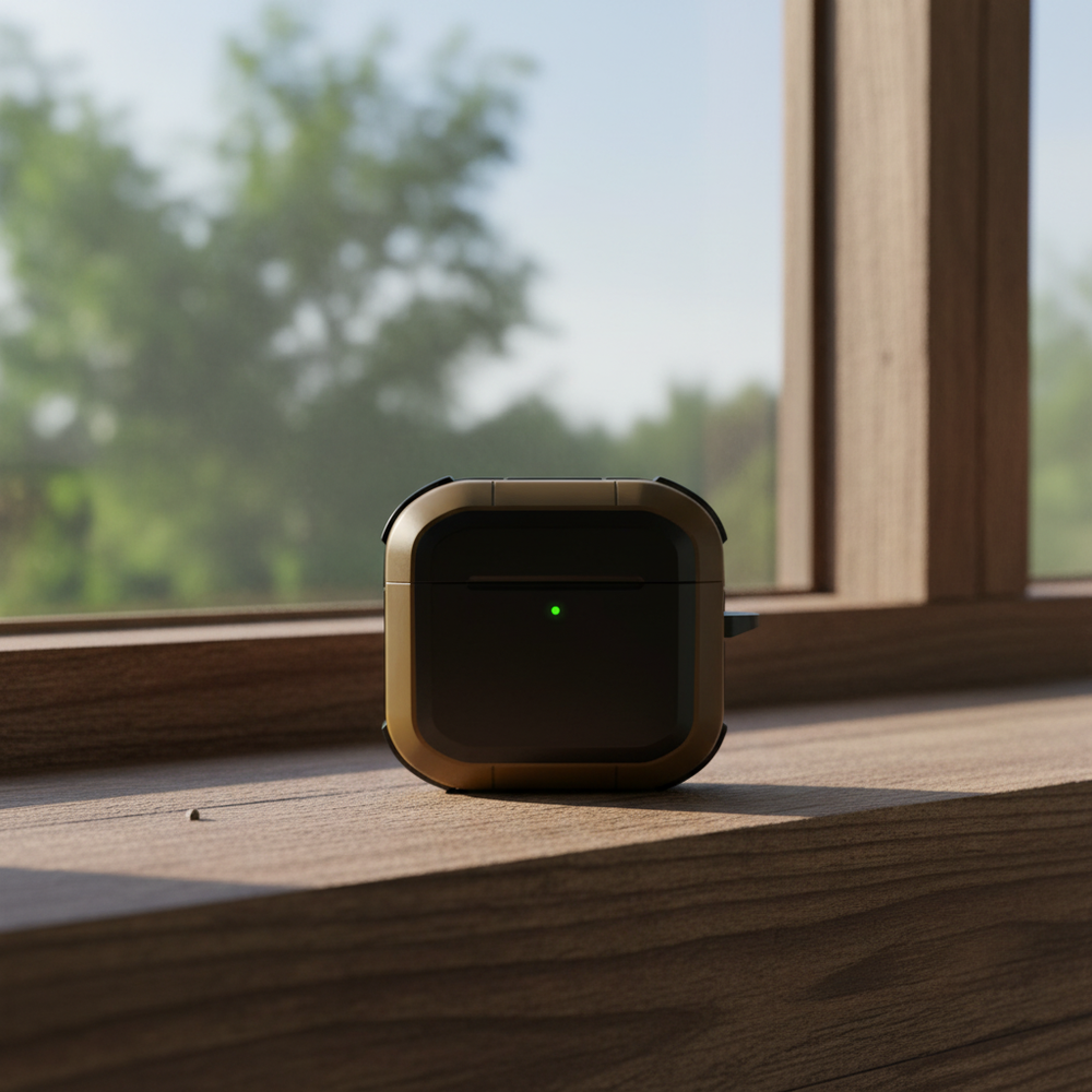 LZEL Airpods 4 Aurum Guard Max Hard PC+TPU Case - Brown