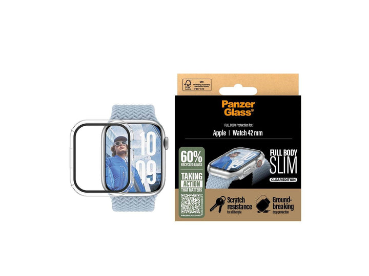 PanzerGlass® 3713, Screen Protector Snappie Full Body Slim Transparent | Apple Watch 42mm '24