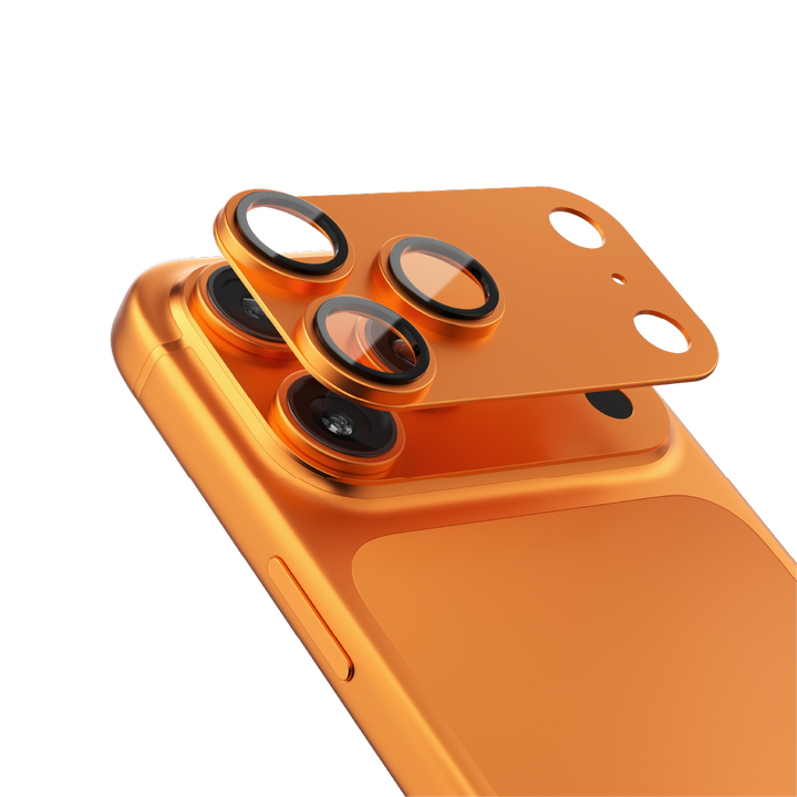 Asli  Global Armorlens Series Metal Tempered Glass Camera Lens Protector For IPhone 17 Pro | Orange