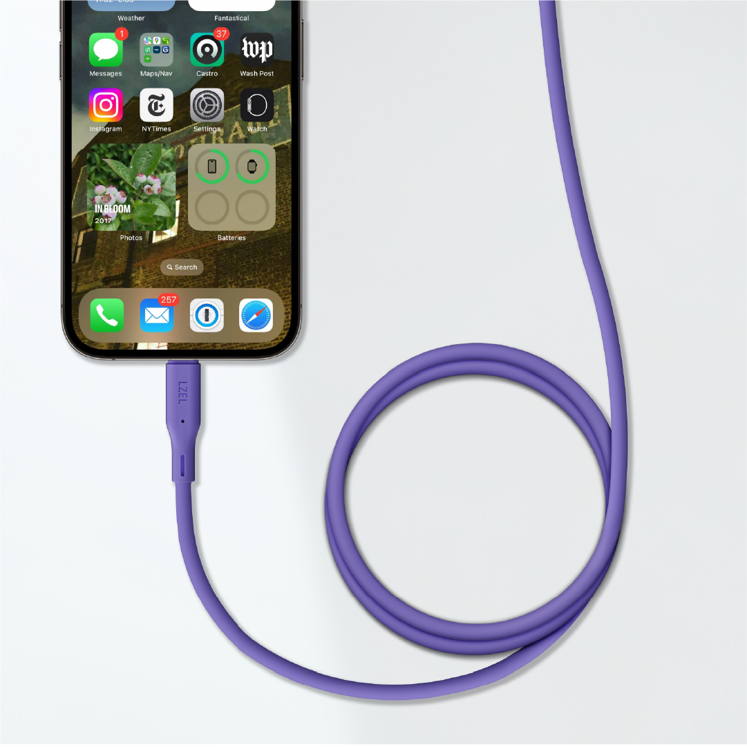LZEL Celeris Silox CXL Soft Silicone USB-C to USB-C Cable, 480Mbps, 240W Max, 1m