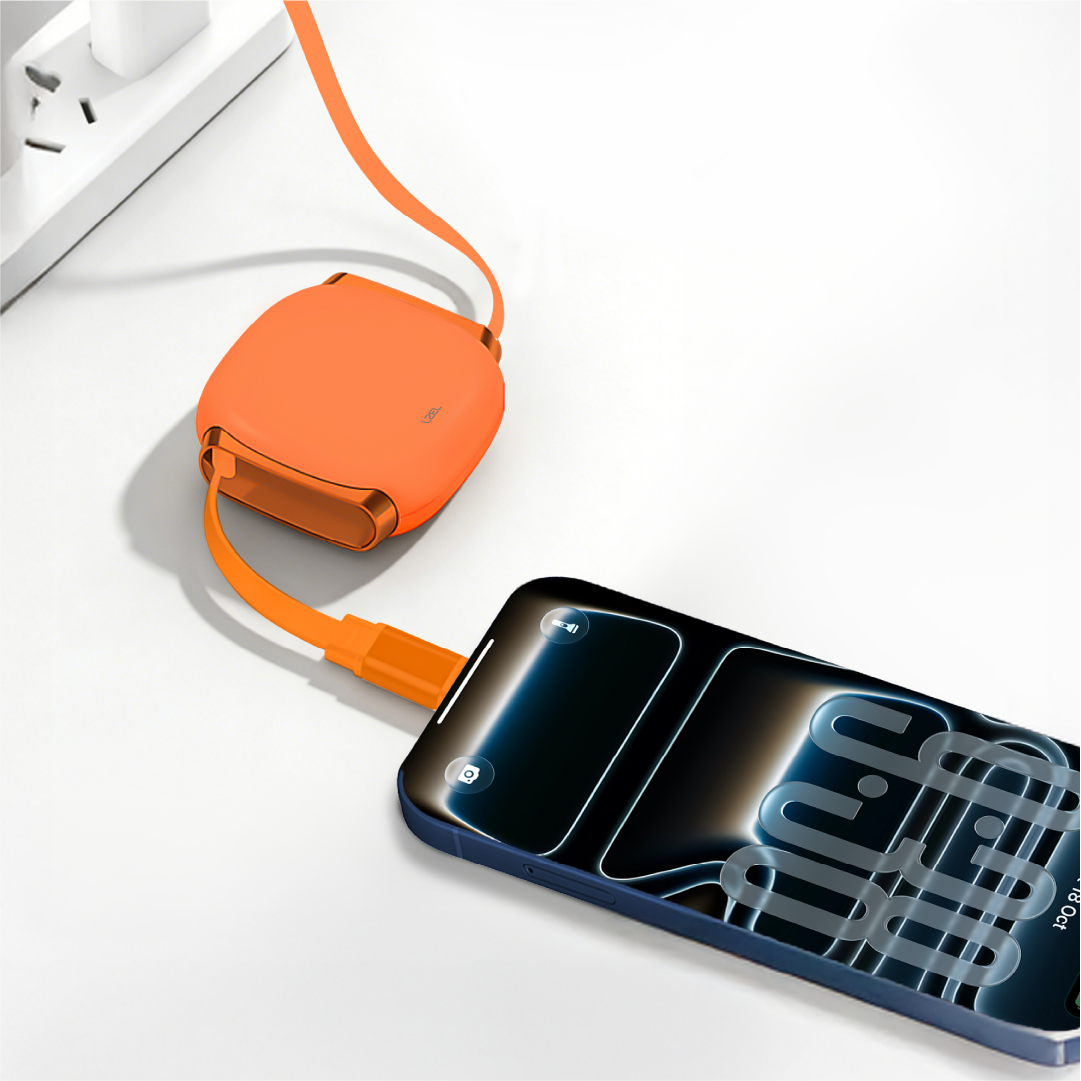 LZEL Fluxlink 100 Usb-C 100W Fast Charging Cable With Data Transfer - Orange