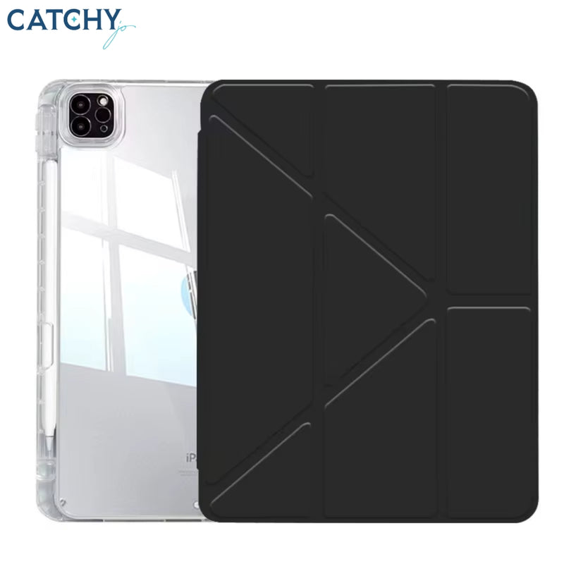 Leather Clear PU Leather Anti-drop Magnetic iPad Case