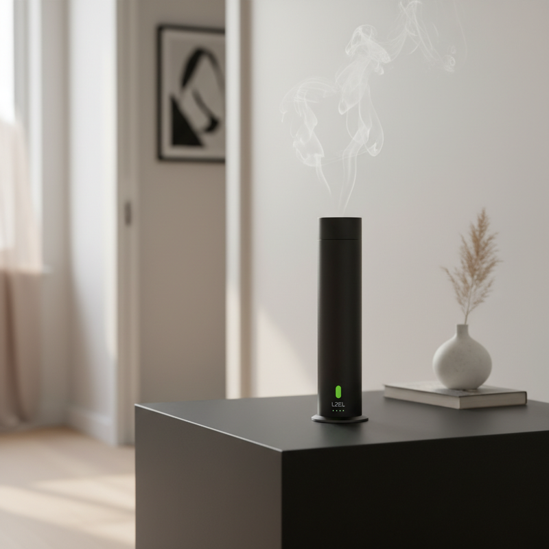 LZEL Aroma Diffuser Aromavista Luxe Luxury Scent Diffuser 120ml, Remote Controlled -Silver