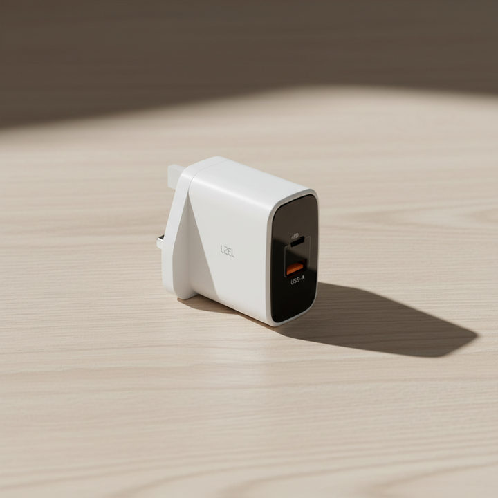 LZEL VoltixCharge 35W Dual Port USB-A USB-C GaN Wall Charger