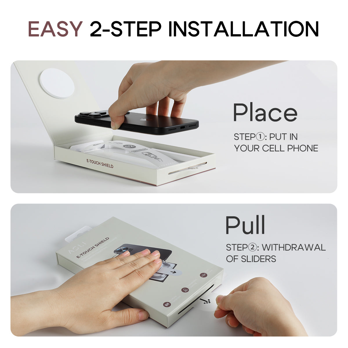 Asli Global E-Touch Shield Premium Glass With Applicator for iPhone Air - Privacy