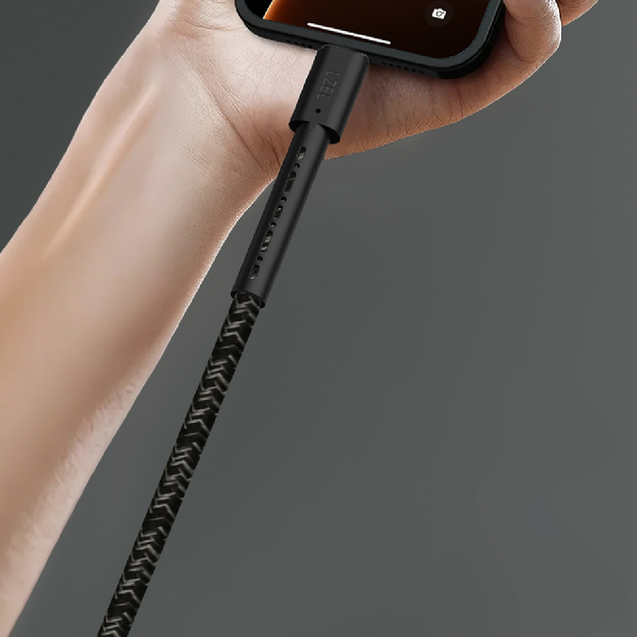 LZEL Celeris Charge CXC Braided USB-C to USB-C Cable, 480Mbps, 240W, 1m -Black