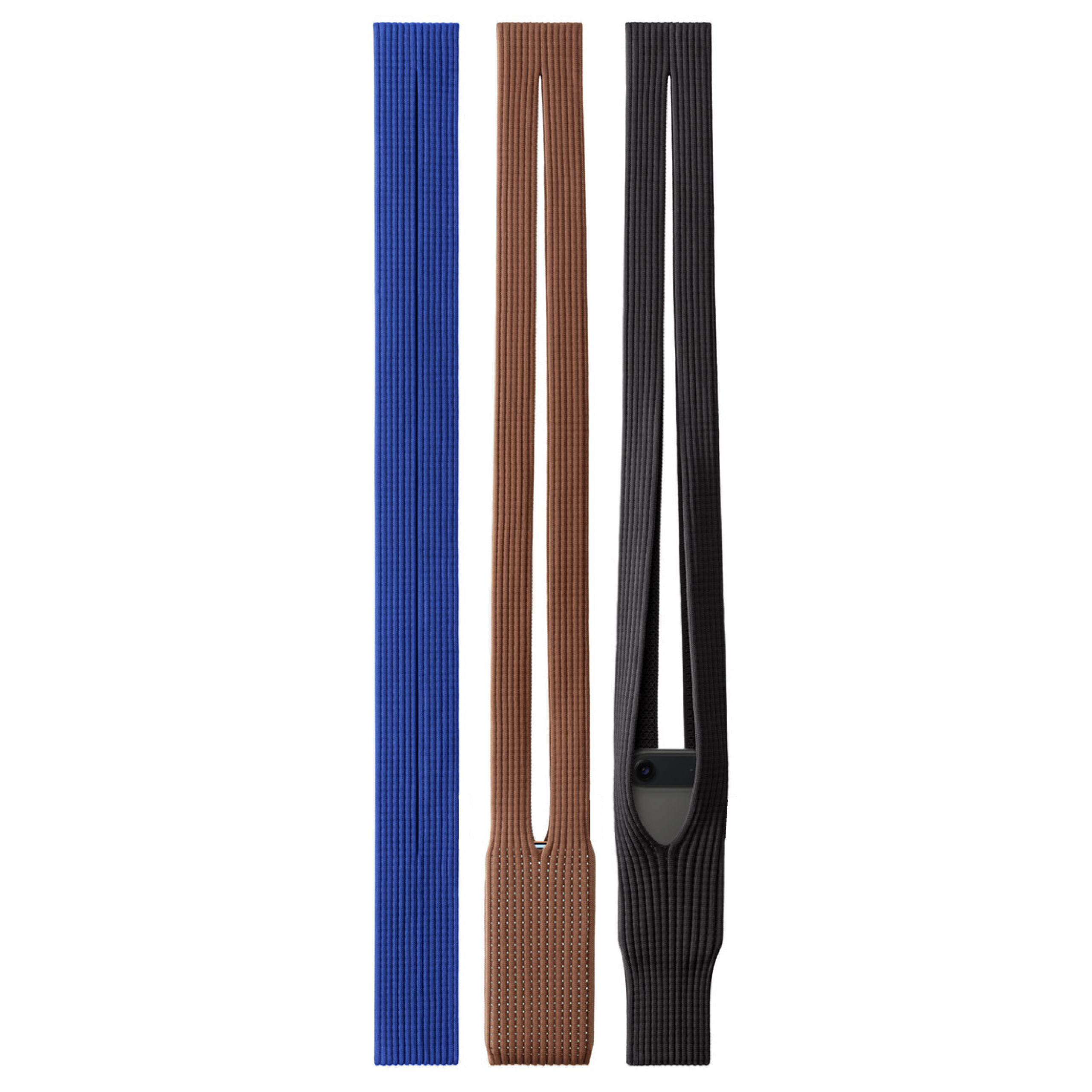 Phone Pocket with Strap – Stretch Knit Wearable iPhone Holder 80 cm | Black