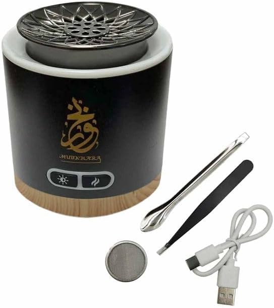 Smart Electric Bakhoor Car Diffuser & Purifier with Ambient Light