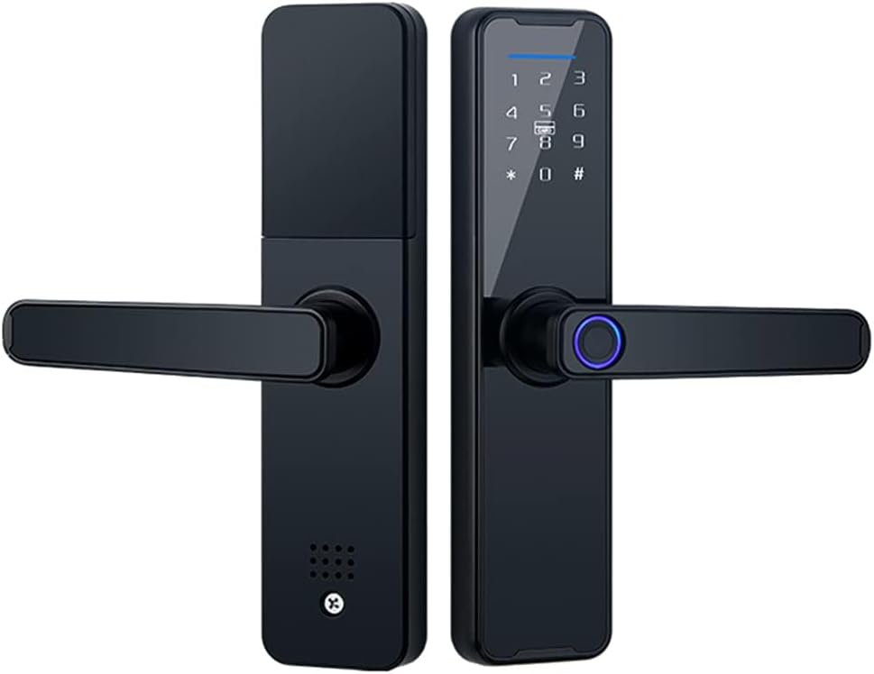 Smart LockSmart Door Lock with Handle Fingerprint Electronic Deadbolt