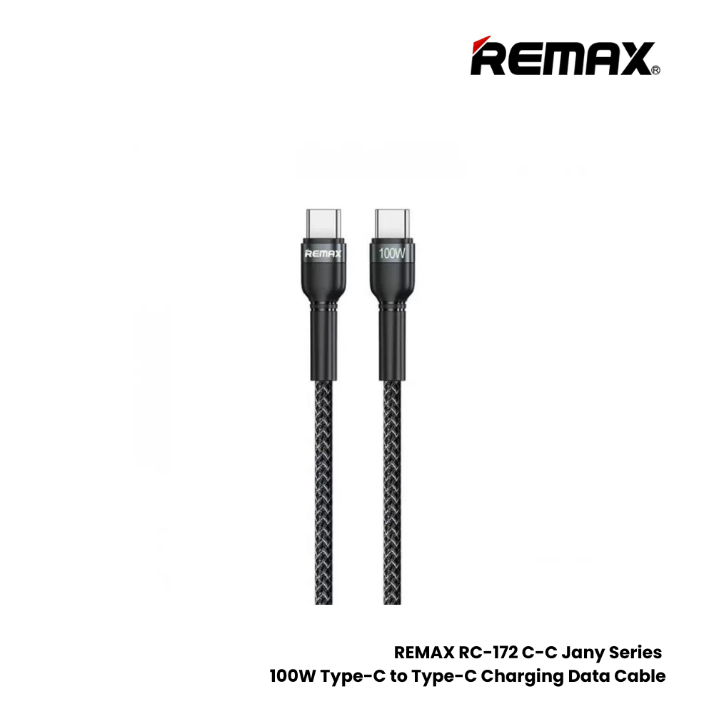 Remax 100W PD Fast Charging USB-C To USB-C Cable - Black