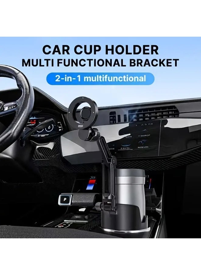 Magsafe Magnetic Car Cup Holder with Rotation Lock Secure & Convenient