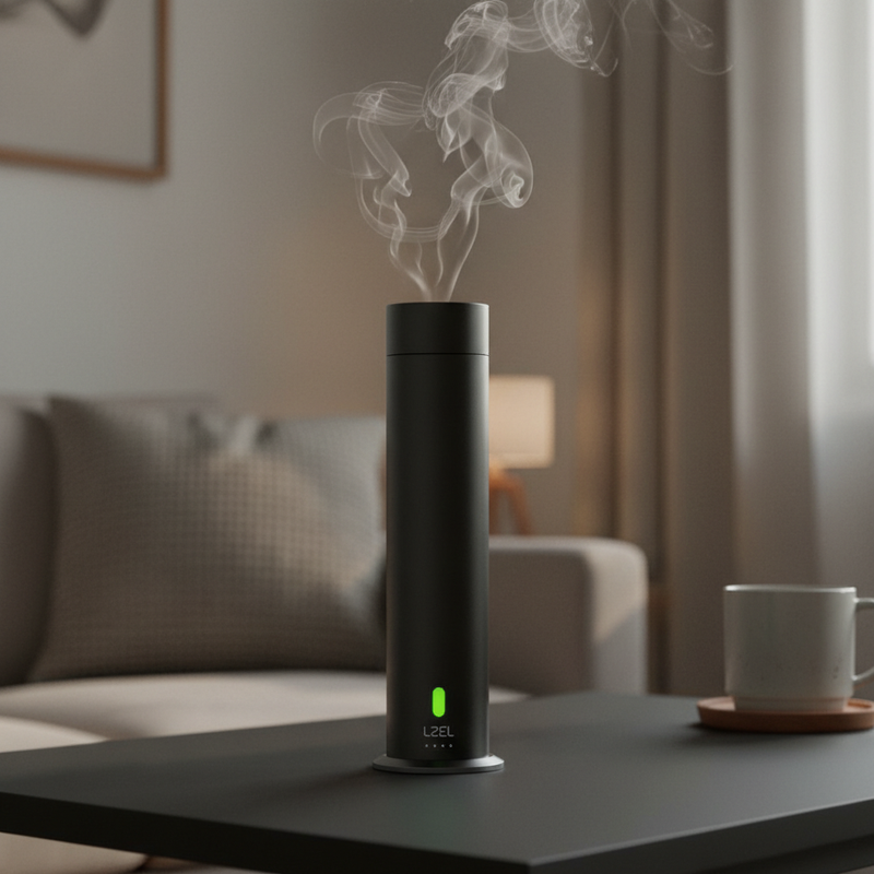 LZEL Aroma Diffuser Aromavista Luxe Luxury Scent Diffuser 120ml, Remote Controlled -Silver