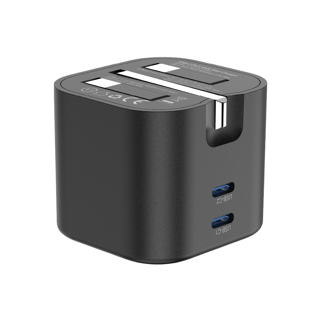 Asli  Global Powercore Dual 45 Gan Dual-Port Usb-C Fast Charger - Black
