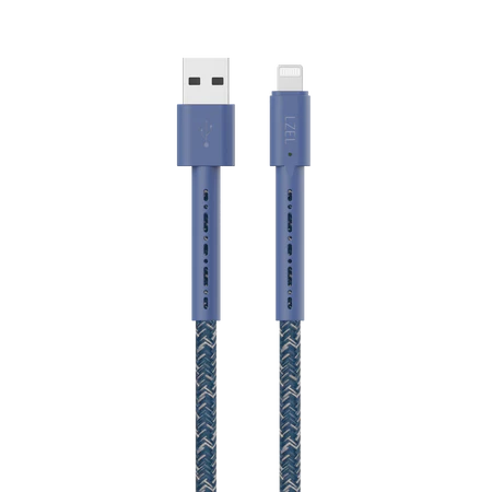 LZEL Celeris Charge AXL Braided USB-A to Lightning Cable, 480Mbps, 15W Max, 1m