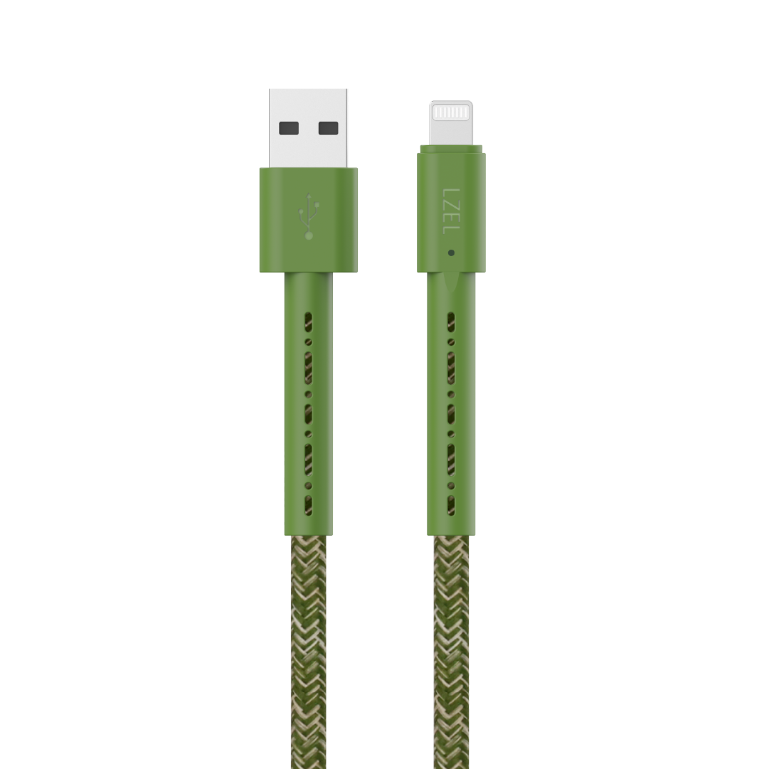 LZEL Celeris Charge AXL Braided USB-A to Lightning Cable, 480Mbps, 15W Max, 1m