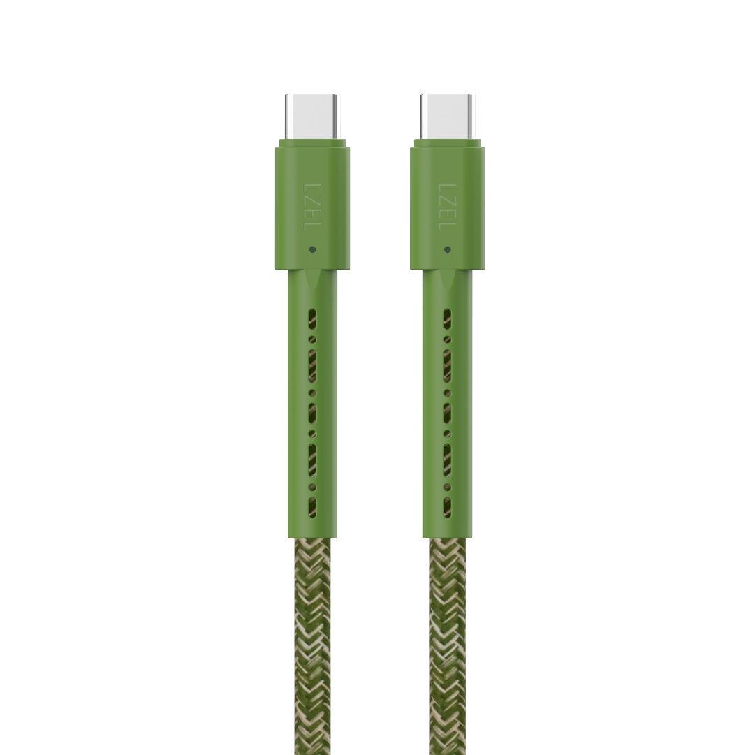LZEL Celeris Charge CXC Braided USB-C to USB-C Cable, 480Mbps, 240W Max, 2m