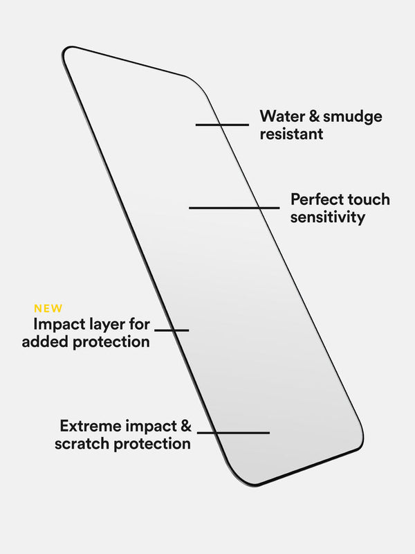 BodyGuardz Clear Tempered Glass Screen Protector for iPhone 17 Pro