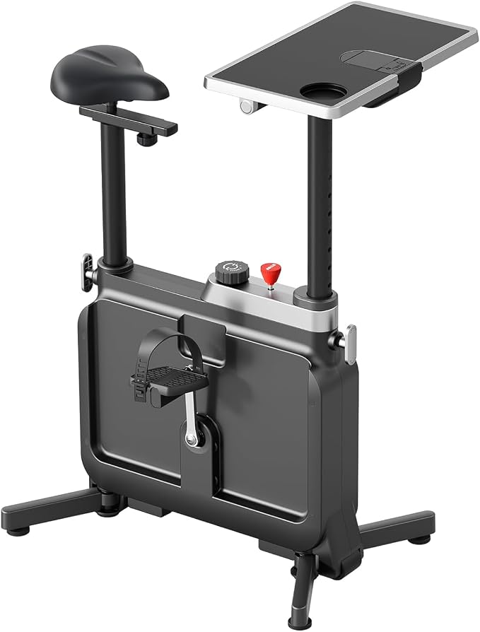 KINGSMITH W1B All-in-One Foldable Under Desk Exercise Bike with Adjustable Resistance – Indoor Cycling Bike, 264 lbs Capacity