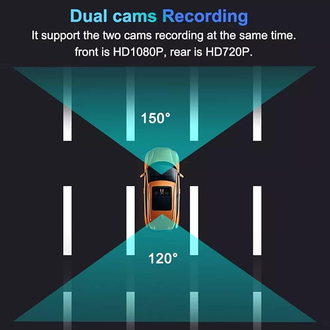 Dual Dash Cam 4G LTE Front and Rear Cam for Cars 1080P Car Camera Driving Recorder