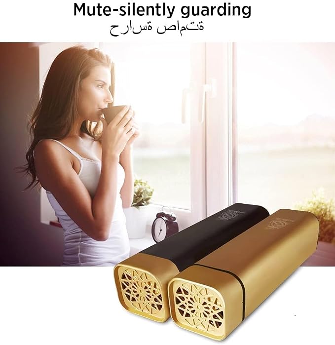 Mini USB Rechargeable Arabic Bakhoor Diffuser – Compact Car & Home Incense Burner
,Gold