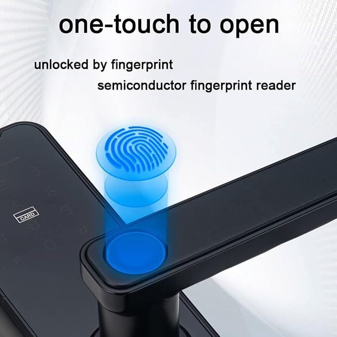 Smart LockSmart Door Lock with Handle Fingerprint Electronic Deadbolt